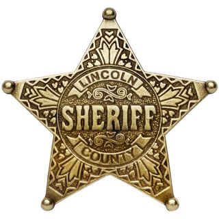AMERICAN CIVIL WAR WILD WEST WESTERN LINCOLN COUNTY SHERIFF BADGE 