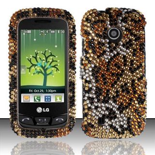 cheetah lg cosmos touch vn270 iced bling crystals hard case