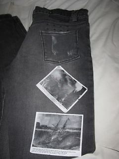 Tsubi ksubi grey shipwrecked war pic distressed jeans  Aus 14;U.K14U 