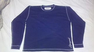 Life is Good Mens Embroidered Thermal Tee Shirt L1 Blue 1 Tamale