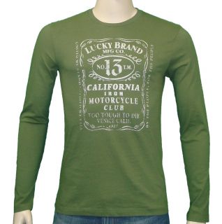 lucky brand jeans whiskey label t shirt green one day