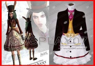Alice Madness Returns Late But Luky Bunny cosplay costume Custom Size 