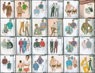kwik sew mens clothes sewing pattern 