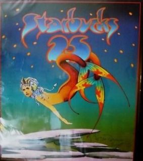 starbucks promotional poster signed by roger dean from united kingdom