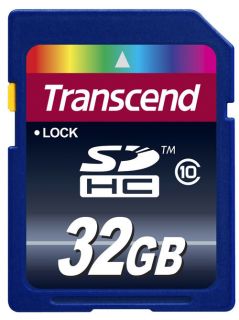 Transcend 32 GB SD SDHC Class 10 Memory Card   TS32GSDHC10