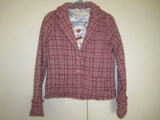 new hollister blazer jacket wool size l pink beautiful
