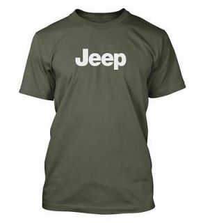 Jeep white logo T shirt Mud SUV 4wd sports auto cool car fan shirts S 