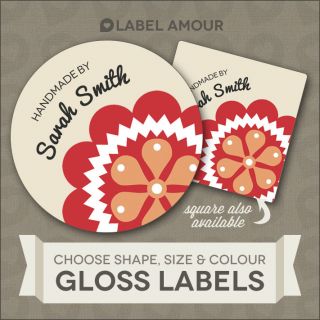 PERSONALISED STICKERS Labels  Handmade by / Craft  4 sizes