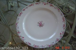   Co. Limoges France China 10 Dinner Plate no.18644 Pink Green Roses