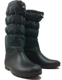 LADIES GREY QUILTED FLAT WATER PROOF CALF LENGTH LIGHT WEIGHT WELLY 