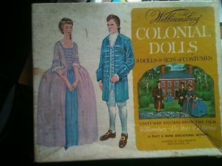 Colonial Dolls Williamsburg Boxed Set Paper Dolls Lot Platt & Munk