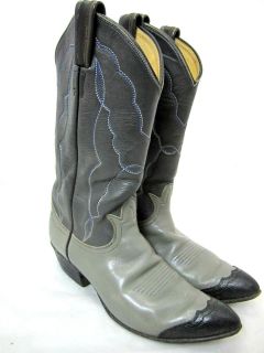 Womens Tony Lama Leather Fancy Toe Cowboy Western Boots 11 Inch 