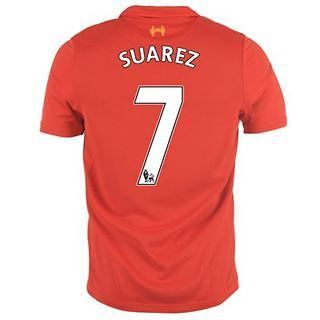 Mens Warrior Liverpool FC Home Jersey Shirt 2012 2013   Luis Suarez #7