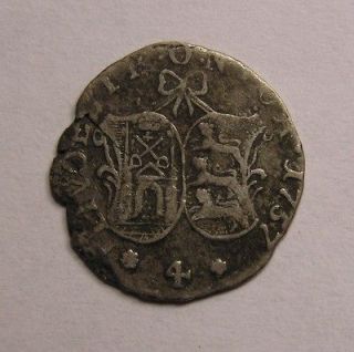 Russia Livonia & Estonia Silver 4 kopecks (Livonese) 1757 Czarina 