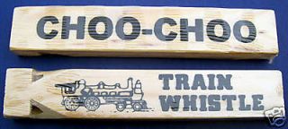 Lot of   8   Wooden Train Whistle, 7. Choo Choo.
