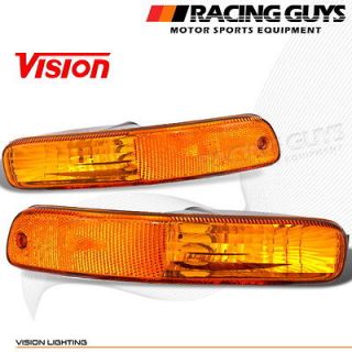 NEW 02 04 JEEP LIBERTY FRONT BUMPER TURN SIGNAL AMBER LIGHTS ASSEMBLY 