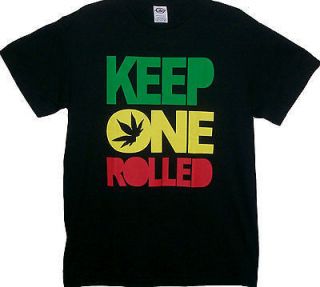   ROLLED Funny Weed Ganja Jamaica Rasta New Size Medium T Shirt Nice LOL