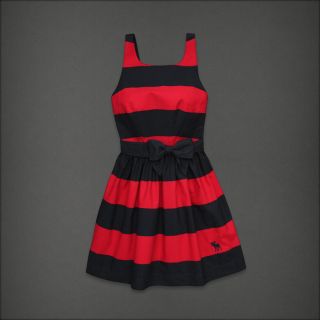 FALL NEW ABERCROMBIE & FITCH A&F By HOLLISTER WOMEN MORGAN DRESS RED 