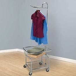 Laundry Cart Household Wheels Sorter Butler Rack Clothes Hanging 