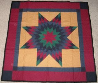 hand stitched lonestar amish wall quilt  5