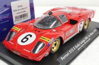 FLY 707101 FERRARI 512S CODA LUNGA LE MANS 1970 NEW 1/32 SLOT CAR IN 