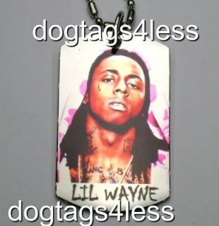 lil wayne dog tag hip hop dogtag necklace free chain