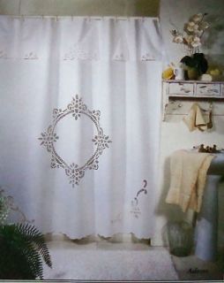 vintage style battenburg shower curtain white from australia time left