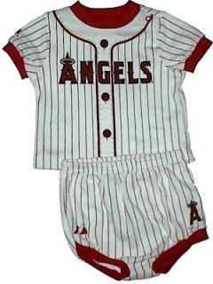 LA Angels of Anaheim Dodgers Baby Jersey Pinstripe Newborn Gift Diaper 