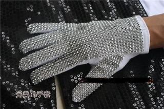 Michael Jackson Billie Jean Crystal handmade Glove For Both hand