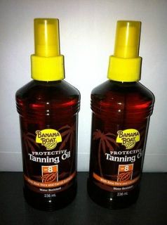 bottles 8oz BANANA BOAT~PROTECTIVE TANNING OIL ~SPF 8~ Tanning 