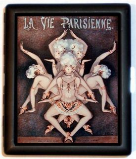 parisian flappers art deco nouveau cigarette id case time left