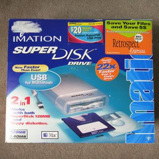   Super Disk Drive Works with both Super Disk 120mb + floppy disks NIB