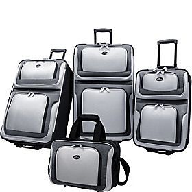 traveler new yorker 4 piece luggage set gray