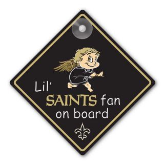 new orleans saints car window baby on board sign infant