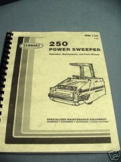tennant 250 power sweeper manual  50 00