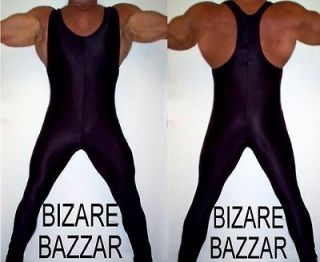 black all in one wrestling singlet tights 
