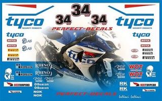 mini moto 2012 bsb tyco ful race decal sticker set