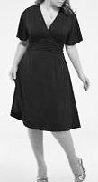 new kiyonna women s lola ruched dress black plus size 5x
