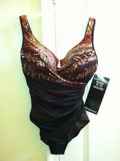 MIRACLESUIT® BROWN GODDESS ESCAPE SWIMSUIT 8 10 12 14 16 18