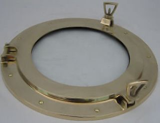 newly listed 14 in brass nautical porthole with glass time