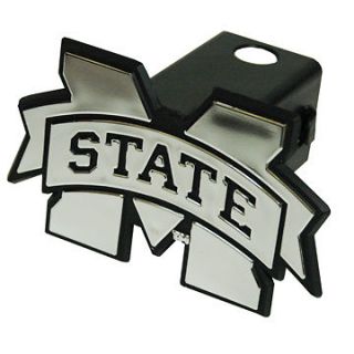 Mississippi State Silver Trailer Hitch Cover  NEW Bulldogs Truck Cap 2 