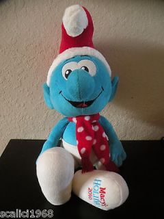  2010 Santa Smurf Christmas Hat Scarf 21 LNC Plush Stuffed Toy