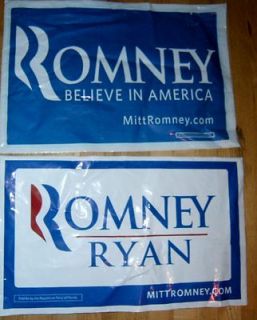 Mitt Romney Plastic All Weather Yard Signs from Florida Republican 