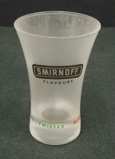 smirnoff flavours frosted shot glass unused from united kingdom time