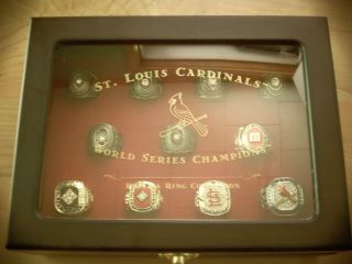 st louis cardinals world series ring set and wooden box