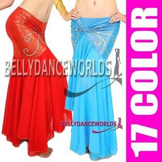 belly dance costume mermaid skirt gold silver trim 17cl more