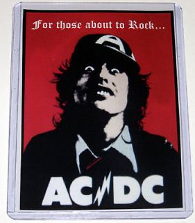   to Hell ACDC For Those About To Rock We Salute You Fridge Magnet