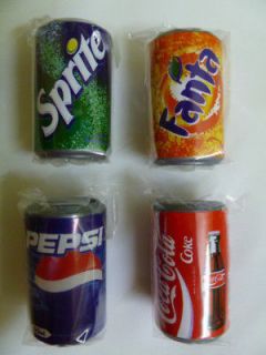 4x Assorted Soda Can Fridge Magnets from Thailand *Coca cola*