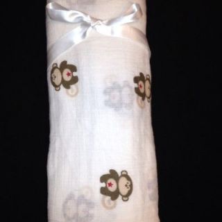aden and anais monkeys muslin swaddle blanket new time left