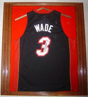 SOLID OAK CHERRY Basketball Jersey Display Frame Case MADE in USA 